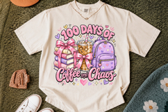 100 Days Of School Png, Coffee and Chaos Png Product Image 2
