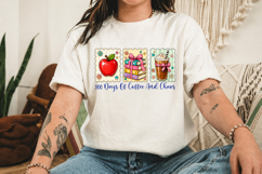 100 Days of School PNG, Pencil Coquette Bow Sublimation Product Image 2