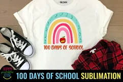 100 Days of School Sublimation I 100 School Days Sublimation Product Image 1