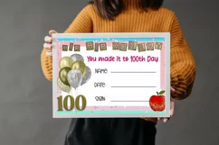 100th day of school certificates for students- 100 days of school reward certificates