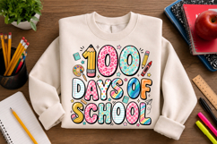 100 days of school, teacher png, school teacher shirt, teacher sublimation, classroom design, school celebration png, teacher life png, school t shirt png, educator gift png, teacher shirt design