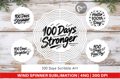 Scribble Art 100 Days Wind Spinner Product Image 1