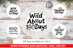Scribble Art 100 Days Wind Spinner Product Image 1