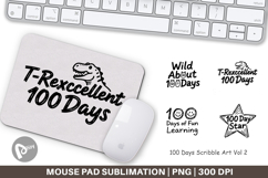 Scribble Art 100 Days Mouse Pad Product Image 1