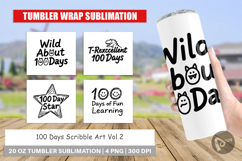 Scribble Art 100 Days Tumbler Product Image 1