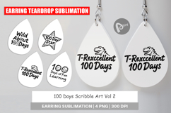 100 Days Scribble Art Quotes Earring Product Image 1