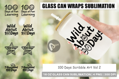 100 Days Scribble Art Quotes Glass Can Product Image 1