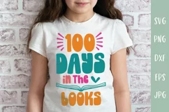 100 Days In The Books - 100 Days Of School SVG Product Image 1