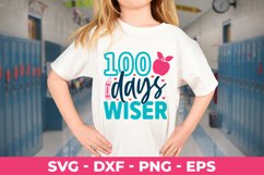100 Days Wiser | 100th Day T-shirt Design Product Image 1