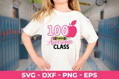 100 Days with My Awesome Class | 100th Day T-shirt Design Product Image 1