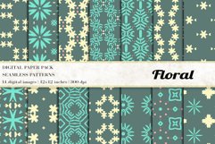 Floral Digital Papers Product Image 1