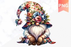 Floral Gnome Sublimation - Clipart PNG Bundle Product Image 13
