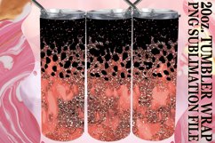 Glittery Floral Leopard Tumbler Wrap - Glamour Splendor Product Image 1