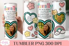 Family photo tumbler template PNG, Cat lover tumbler PNG Product Image 2
