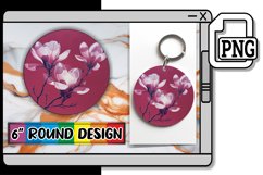 Petal Parade Sublimation Options - Keychain &amp; Car Coaster Product Image 1