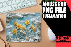 3D Flower Hole Sublimation Mouse Pad Print PNG Product Image 1