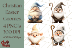 Easter Christian Gnome PNG, Religious Spring Sublimation Product Image 1