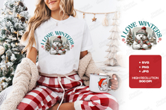 I Love Winters Polar Bear PNG, Christmas Sublimation Design Product Image 3