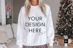 White Christmas Sweatshirt Mockup Product Image 1