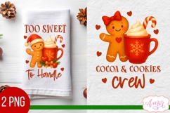Christmas kitchen towel PNG, Cute gingerbread man design Product Image 2