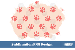 American 4th of July Cat Dog Paw Background Png Sublimation Product Image 1