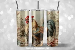 Chicken Vintage Tumbler Wrap Sublimation Designs Product Image 4