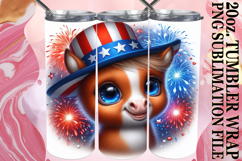 Cozy Sublimation 20oz tumbler wrap, USA Animals Product Image 1