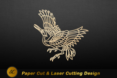 Flying bird intricate design wings feathers Laser cut Product Image 1