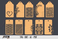 100 Gift Tags Laser Cut SVG Files Template Product Image 3