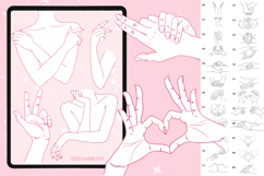 Procreate 100 Hands Pose Anatomy Reference Body brushes Product Image 4