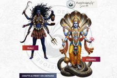 Hindu Gods Pantheon Clipart for Sublimation and Journals Product Image 4