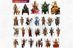 Hindu Gods Pantheon Clipart for Sublimation and Journals Product Image 5