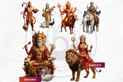 Hindu Gods Pantheon Clipart for Sublimation and Journals Product Image 6
