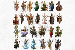 Hindu Gods Pantheon Clipart for Sublimation and Journals Product Image 7