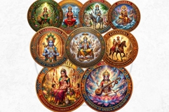 Hindu Gods Pantheon Clipart for Sublimation and Journals Product Image 12
