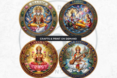 Hindu Gods Pantheon Clipart for Sublimation and Journals Product Image 4