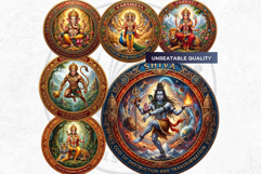 Hindu Gods Pantheon Clipart for Sublimation and Journals Product Image 5