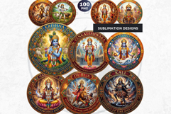 Hindu Gods Pantheon Clipart for Sublimation and Journals Product Image 7