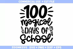 100 magical days of school SVG | School SVG | Funny School Product Image 2