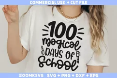 100 magical days of school SVG | School SVG | Funny School Product Image 1