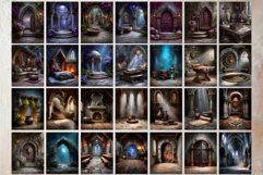 Medieval Fantasy Backdrops, Enchanted Castle Landscape Product Image 5