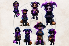 Neon Halloween Clipart Spooky Kawaii PNG Product Image 15