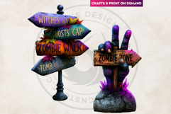 Neon Halloween Clipart Spooky Kawaii PNG Product Image 9