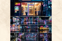 Neon Urban Night Stories Cyberpunk Clipart and Backgrounds Product Image 11