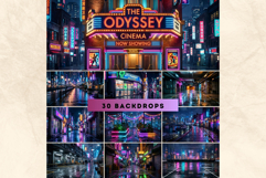 Neon Urban Night Stories Cyberpunk Clipart and Backgrounds Product Image 9
