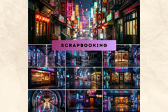 Neon Urban Night Stories Cyberpunk Clipart and Backgrounds Product Image 10