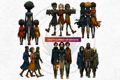 Night Walkers Characters Cliparts &amp; Backgrounds fantasy Set Product Image 14