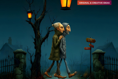 Night Walkers Characters Cliparts &amp; Backgrounds fantasy Set Product Image 4