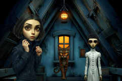 Night Walkers Characters Cliparts &amp; Backgrounds fantasy Set Product Image 6