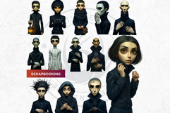 Night Walkers Characters Cliparts &amp; Backgrounds fantasy Set Product Image 7